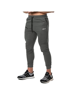 GANSANRO Mens Joggers Sweatpants Slim Fit Mens Athletic Jogger Pants, Sweatpants for Men with Zipper Pockets