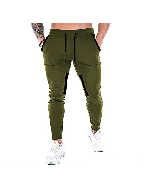 GANSANRO Mens Joggers Sweatpants Slim Fit Mens Athletic Jogger Pants, Sweatpants for Men with Zipper Pockets