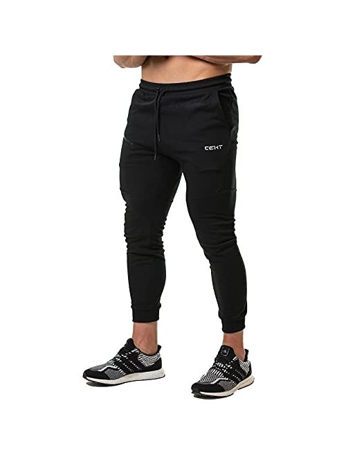 GANSANRO Mens Joggers Sweatpants Slim Fit Mens Athletic Jogger Pants, Sweatpants for Men with Zipper Pockets