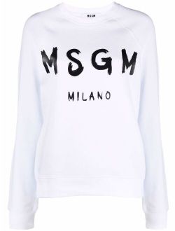 logo-print crew neck sweatshirt