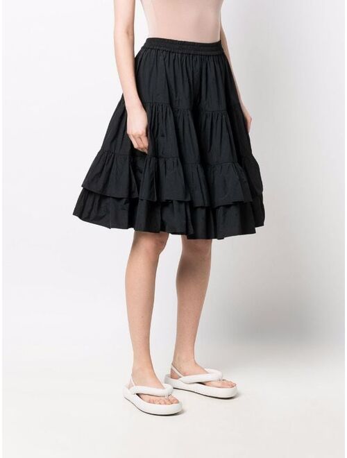 MSGM ruffle-panelled skirt