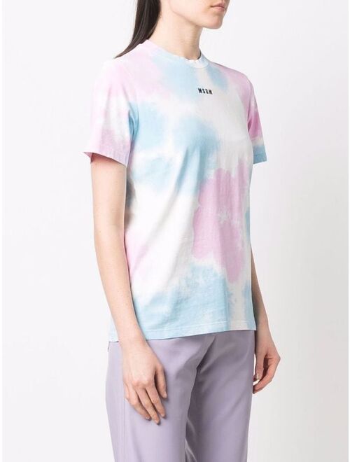 MSGM chest-logo tie-dye T-shirt