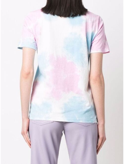 MSGM chest-logo tie-dye T-shirt