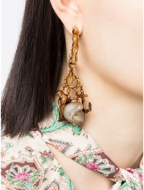 ZIMMERMANN draped charm-detail earrings