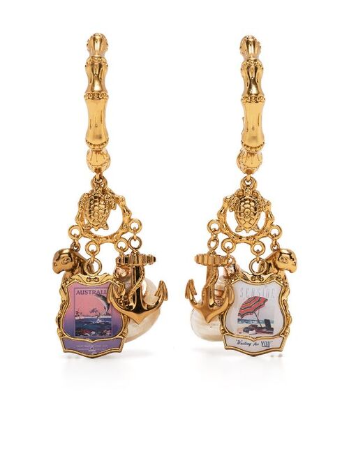 ZIMMERMANN draped charm-detail earrings