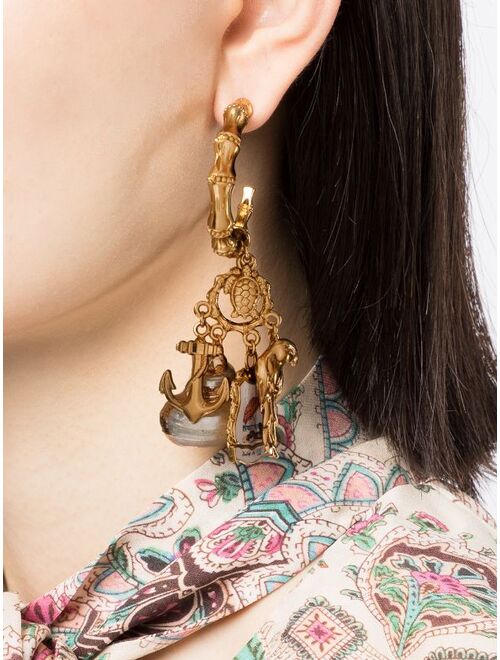 ZIMMERMANN draped charm-detail earrings