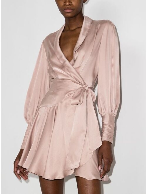 ZIMMERMANN asymmetric wrap mini dress