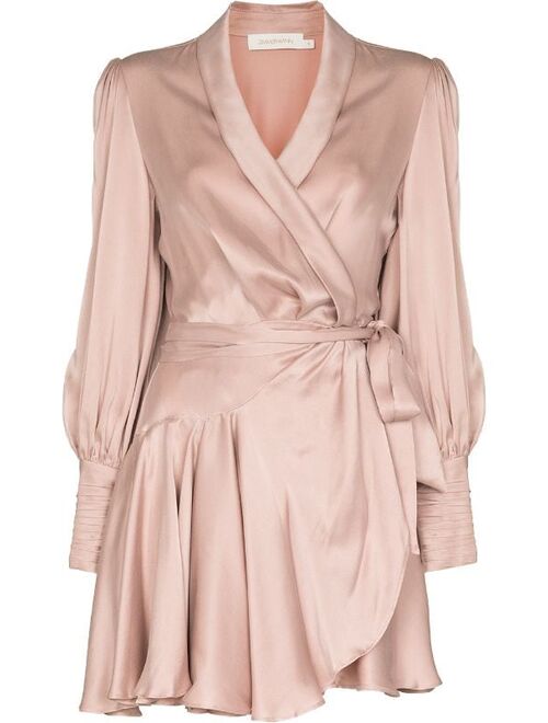 ZIMMERMANN asymmetric wrap mini dress