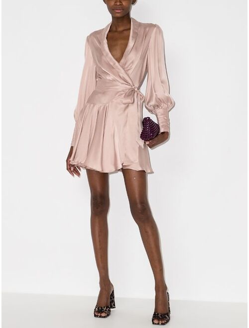 ZIMMERMANN asymmetric wrap mini dress