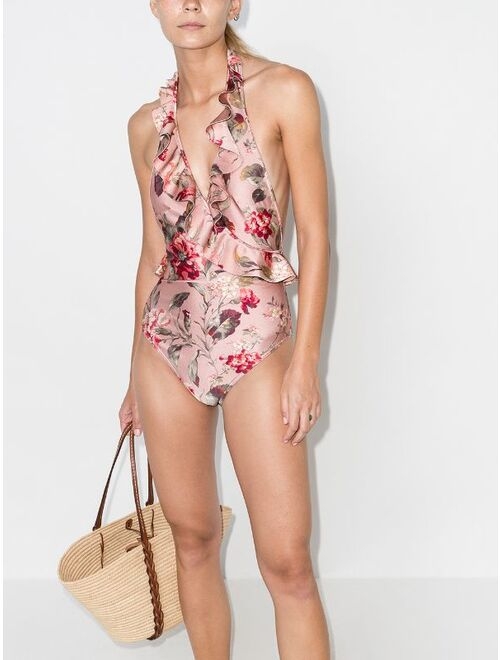 ZIMMERMANN Cassia floral-print swimsuit