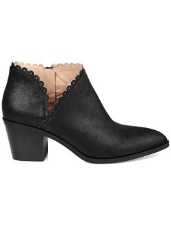 Womens Scalloped Side Cut-out Bootie