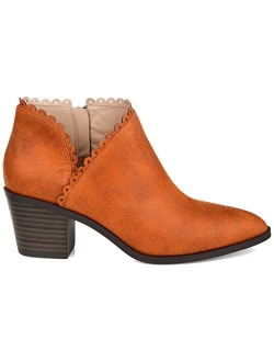 Womens Scalloped Side Cut-out Bootie