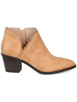 Womens Scalloped Side Cut-out Bootie