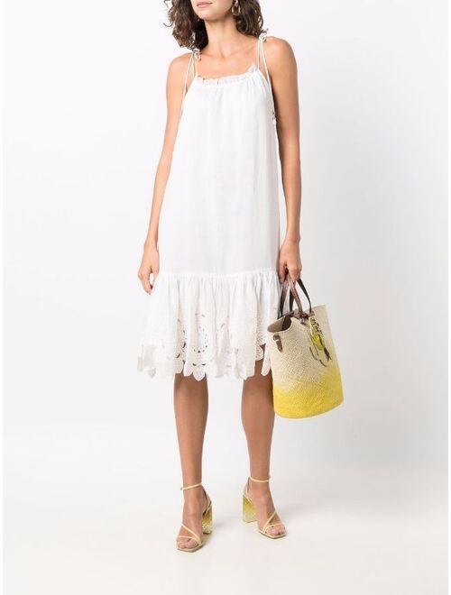 ZIMMERMANN embroidered shift midi dress