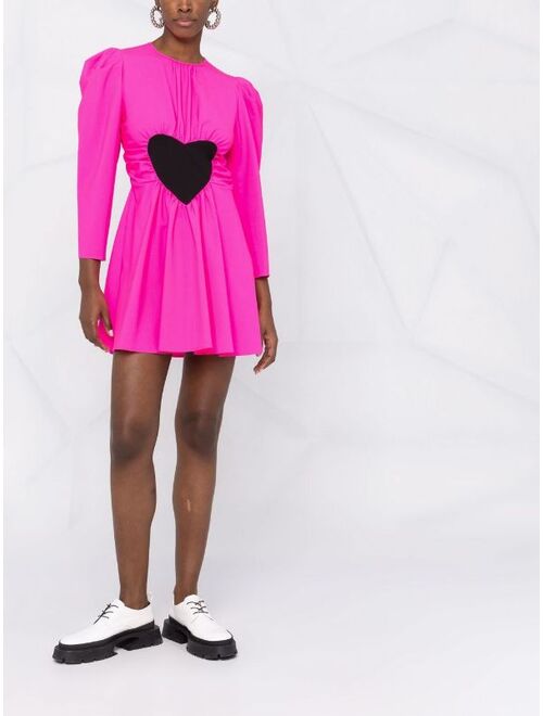 MSGM heart-panel long-sleeve dress