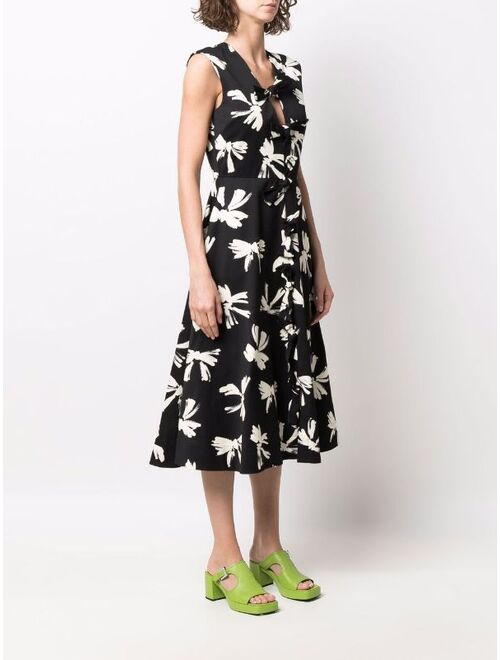 MSGM bow-detail A-line dress