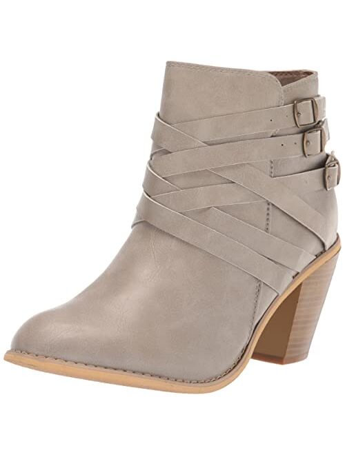 Brinley Co. Womens Multi Strap Ankle Boot