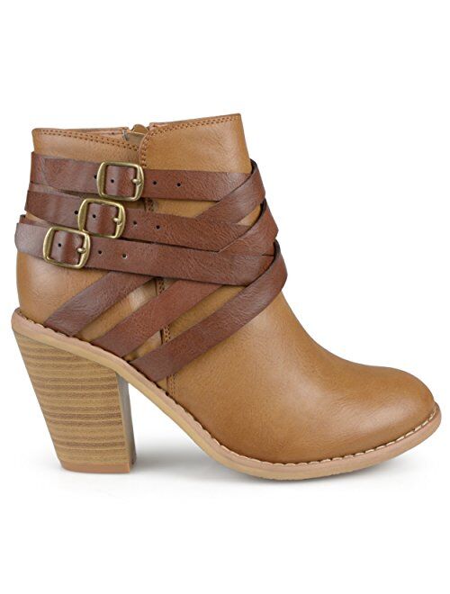 Brinley Co. Womens Multi Strap Ankle Boot