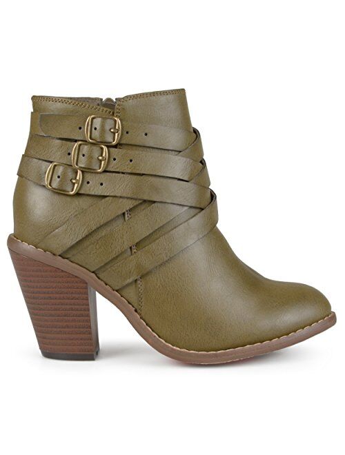 Brinley Co. Womens Multi Strap Ankle Boot