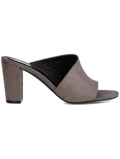 Brinley Co. Womens Open-Toe Block Heel Slide