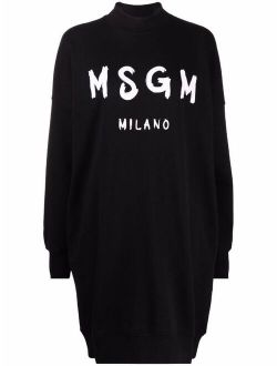 logo-print sweatshirt dress