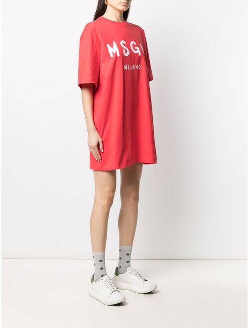 MSGM logo-print T-shirt dress