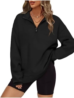 OFEEFAN Womens Casual Sweatshirts Henley Button Up Long Sleeve Tunic Tops