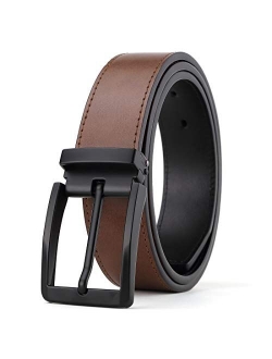 Weifert Men's Dress Belt Black Leather Belts for Jeans