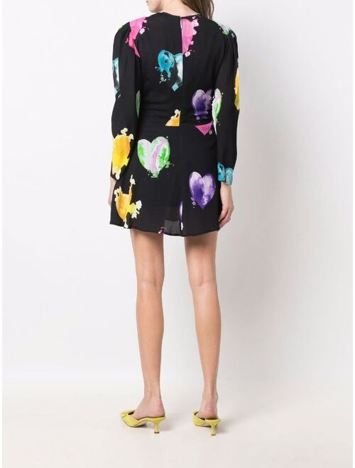 MSGM heart-print mini dress