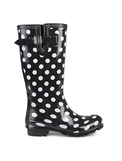 Womens Mizzle Rubber Patterned Rain Boots