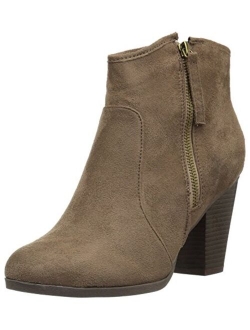 Brinley Co Womens Faux Suede High Heel Ankle Boot