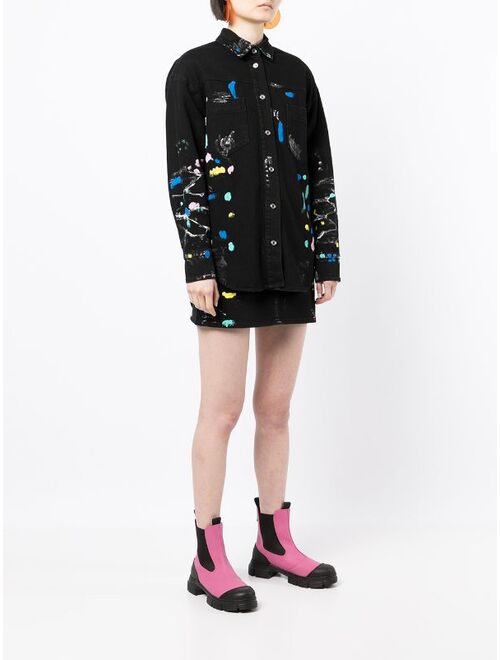 MSGM paint-print shirt jacket