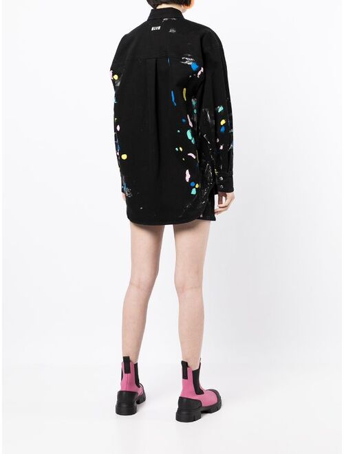 MSGM paint-print shirt jacket