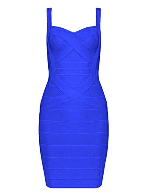 Whoinshop Women's Spaghetti Strap Slim Fit Contrast Cute Mini Bandage Dress …