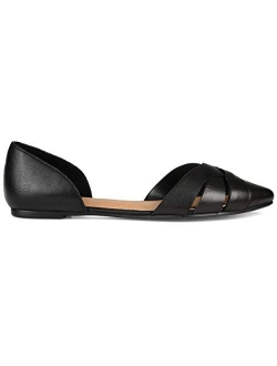 Womens Crisscross Heel Cuff Flat