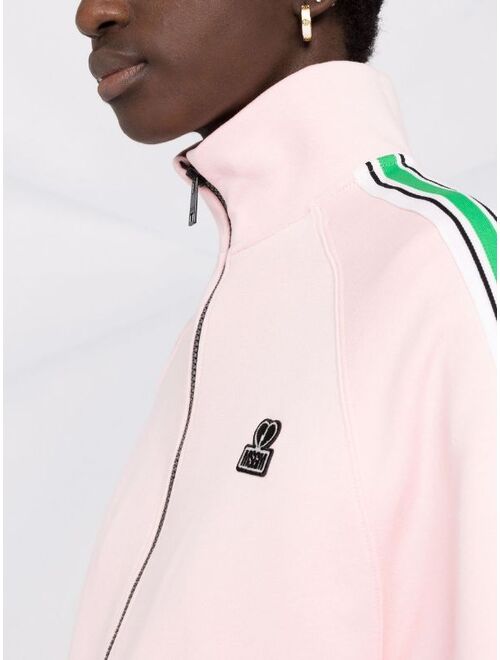 MSGM embroidered logo side stripe jacket