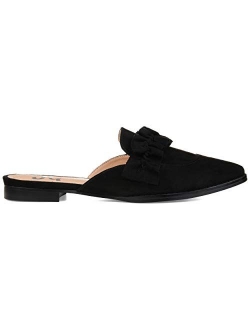 Womens Ruffle Mule Flat