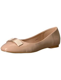 Womens Round Toe Patent Flats