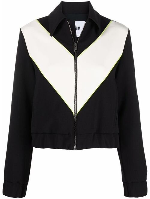 MSGM colour-block bomber jacket