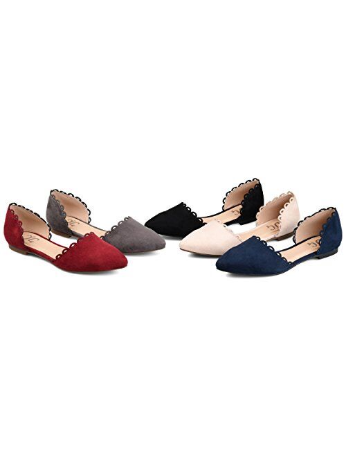 Brinley Co. Womens Scalloped Flat