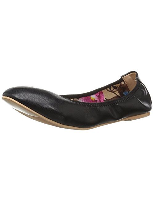 Brinley Co. Womens Scrunch Flexible Stretchy Side Round Toe Ballet Flats