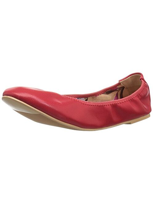 Brinley Co. Womens Scrunch Flexible Stretchy Side Round Toe Ballet Flats