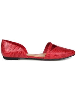 Womens Textured Design Pointed Toe Flat