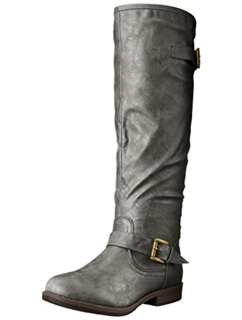 Brinley Co. Extra Wide-Calf Knee-High Studded Riding Boot