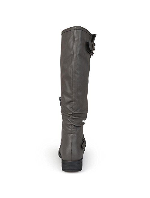 Brinley Co. Womens Regular and Wide-Calf Knee-High Riding Boot