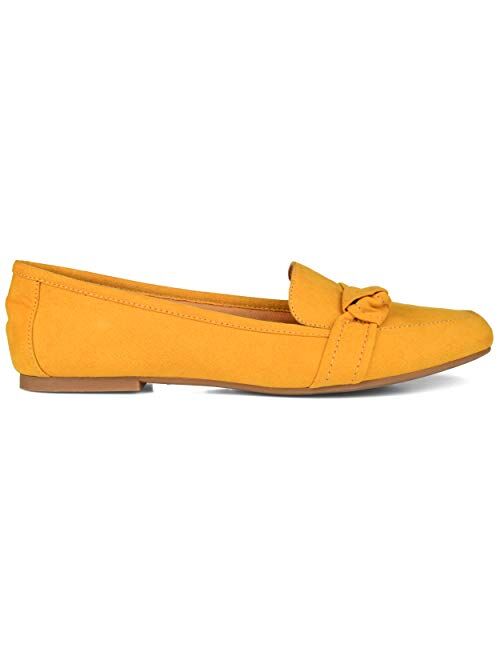 Brinley Co. Womens Knot Accent Flat Loafer