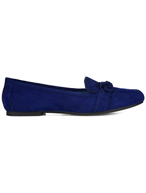 Brinley Co. Womens Knot Accent Flat Loafer