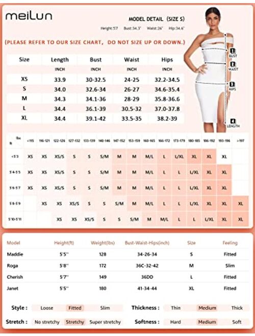 meilun Womens Bodycon Bandage Dress Vestidos One Shoulder Midi Celebrity Party Dresses