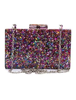 Meilun Women's Pearl Clutch Purses Glliter Banquet Handbag Evening Bags