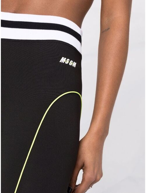 MSGM logo-print knee-length shorts